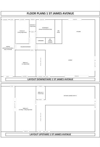 a block diagram of the flow plans of st farmersava at 1 St James in Hanmer Springs