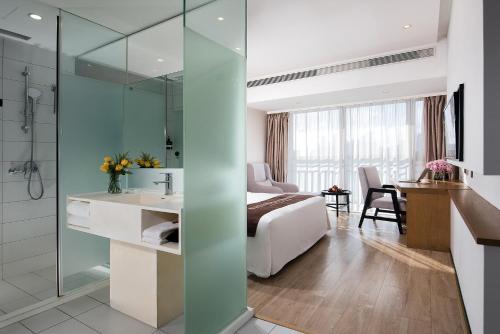 Koupelna v ubytování Hongdu Hotel