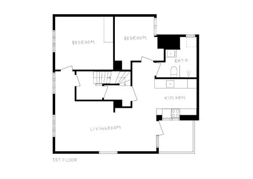 a floor plan of a house at Bryggen // Fløyen Living in Bergen