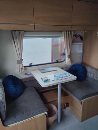 Posezení v ubytování Kintyre Caravan