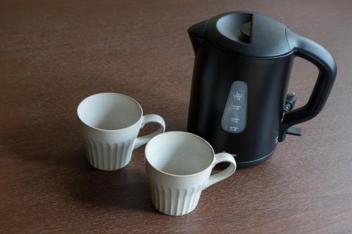 Tetera y cafetera en Hirayukan