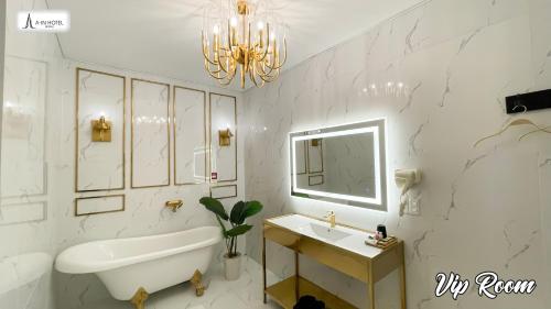 Koupelna v ubytování A In Hotel Glamour