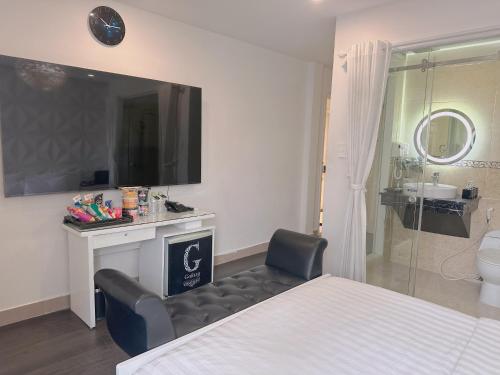 Katil atau katil-katil dalam bilik di Galaxy Hotel