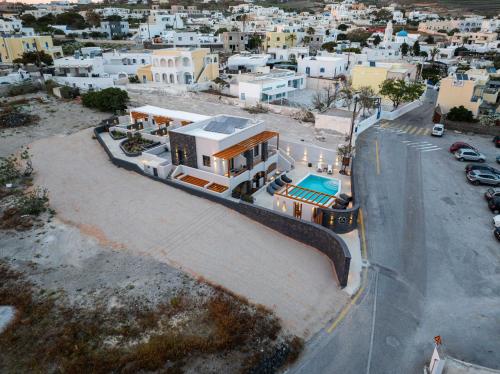 an aerial view of a city with a house at LyMaRou Collection in Megalokhori