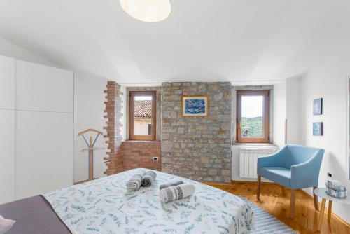 Katil atau katil-katil dalam bilik di CASA MONTE Motovun