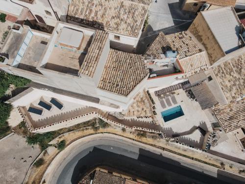 an overhead view of a group of buildings at Villa Edda in Noto