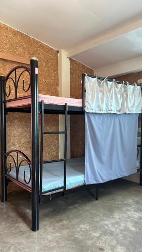 a couple of bunk beds in a room at The Dreamcatcher Hostel Nathon SamuiSunset in Nathon