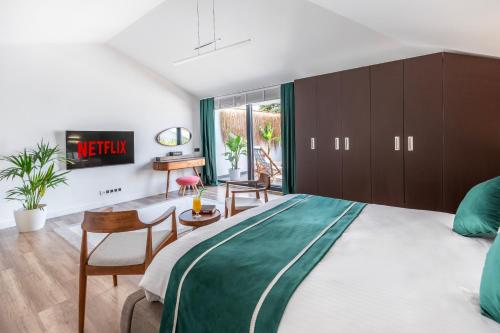 Ένα ή περισσότερα κρεβάτια σε δωμάτιο στο Hillora Hotel Buyukada