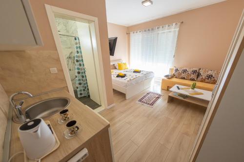 Koupelna v ubytování Kaldrma Guesthouse