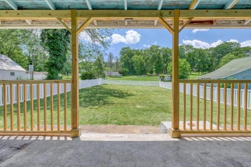 an outdoor gazebo with a view of a yard at The Farm House in Dillsburg