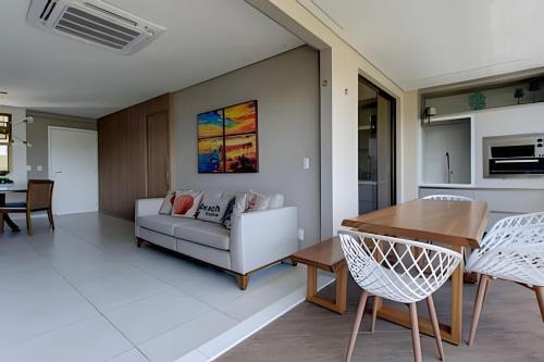Χώρος καθιστικού στο Resort pé na areia perto do Beach park - Mandara Kauai