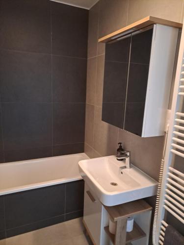 Koupelna v ubytování Apartmány Javorná