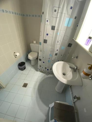 Ένα μπάνιο στο Garden Apartment MJT