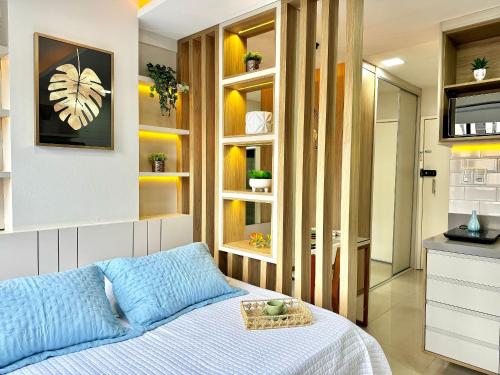Dapur atau dapur kecil di (208) Charmoso Studio - Perto da Praia
