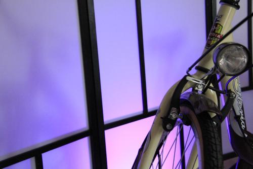a bike parked in front of a window at San Pietro's Home - Guesthouse in Rome
