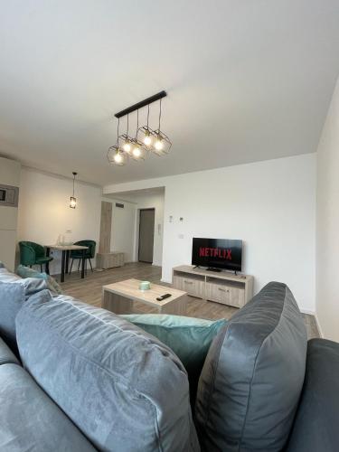 Телевизор и/или развлекательный центр в Andreeas Apartaments