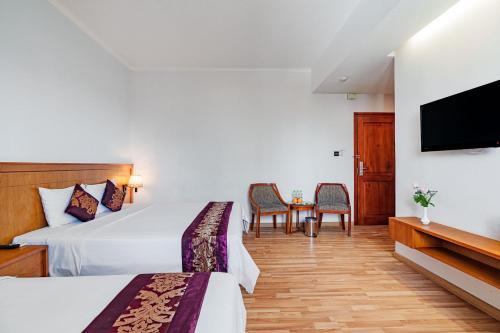 Μια τηλεόραση ή/και κέντρο ψυχαγωγίας στο T78 Hotel Managed by Nha khach T78