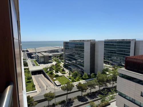 a view of a city from a building at Charmoso Mirante in Lisbon