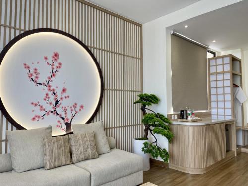 Posezení v ubytování Hemangini Hotel Bandung