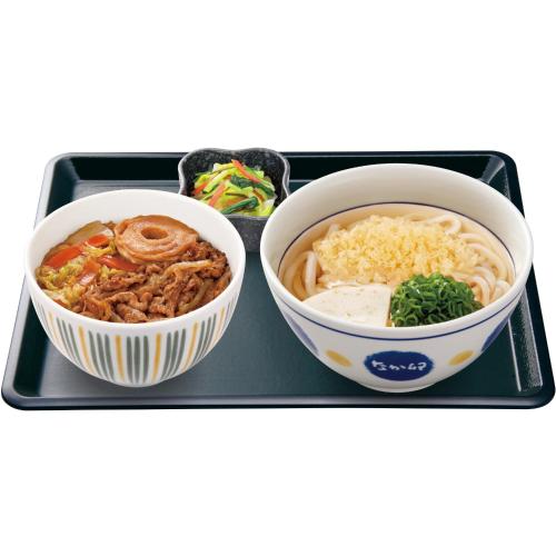 a tray with two bowls of food and rice at Quintessa Hotel Chiba Funabashi in Funabashi