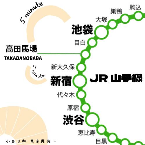 a map of taiwan with an umbrella at Private Villa Sinjuku -7min to 高田馬場駅 in Tokyo