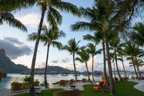 a view of the beach from the resort at InterContinental Bora Bora & Thalasso Spa by IHG in Bora Bora