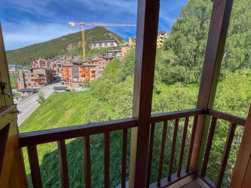 a view from a balcony of a city at Ático De 3 Habitaciones Con Vistas Soldeu - Parking incluido l by BonesVacances in Soldeu