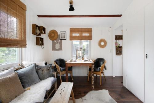 Posezení v ubytování Lütte Hütte