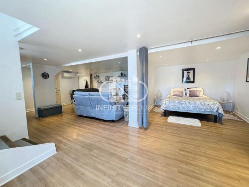 Un ou plusieurs lits dans un hébergement de l'établissement Grand 2p Proche Palais - Boulevard Delaup Cannes