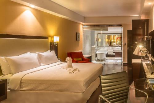 Cama o camas de una habitación en Radisson Hotel Agra