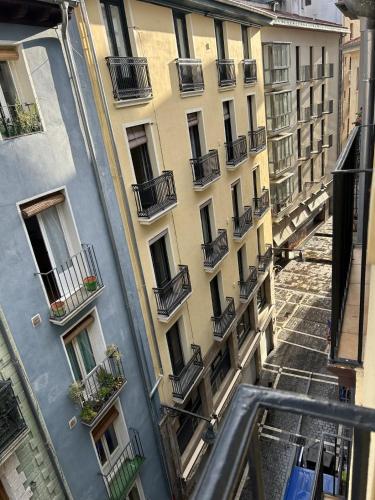 an view of an apartment building with balconies at Casa OTANO in Pamplona