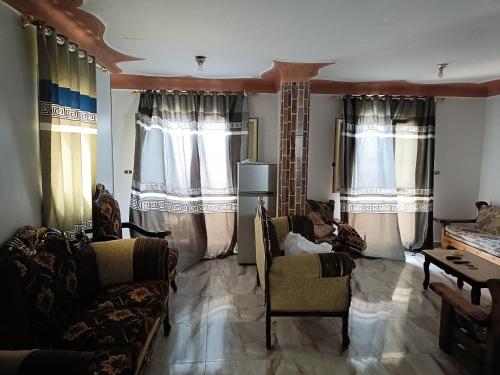 Posezení v ubytování See view Alexandria شقة فندقية Free WI-FI