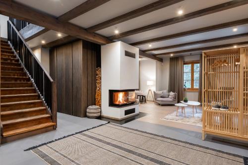 Χώρος καθιστικού στο Lejasligas Weekend Home