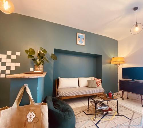 Et opholdsområde på Les Toits wifi gratuit Vue cœur de ville historique et Halles