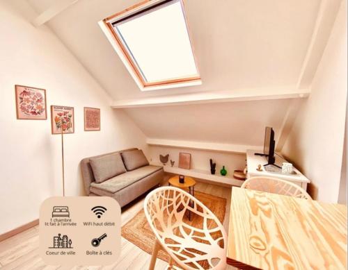 Χώρος καθιστικού στο MiCASA, Studio avec Clim hyper centre