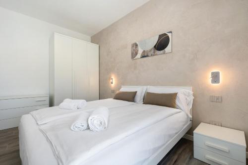 Ένα ή περισσότερα κρεβάτια σε δωμάτιο στο Jacky's Apartments