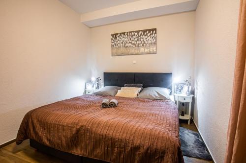 Posteľ alebo postele v izbe v ubytovaní Luxusapartment NAV