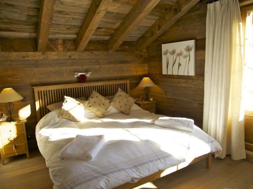 Postel nebo postele na pokoji v ubytování Chalet Jean