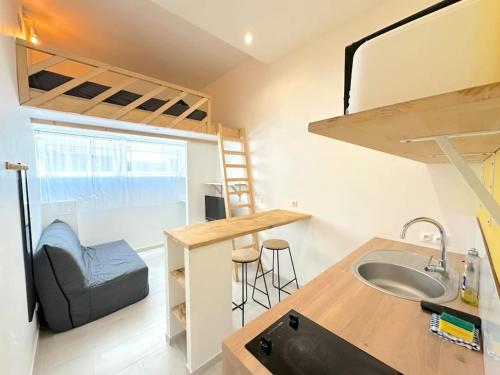 Cosy Studio avec Mezzanine proche ville