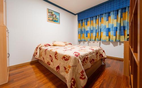 a bedroom with a bed in a room at Habitación Centro Pontereas in Ponteareas
