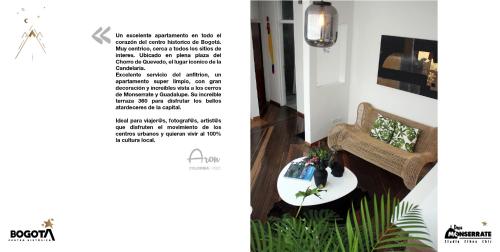 Gambar di galeri bagi Depa Monserrate - Charming Historic Nest with Breathtaking Mountain Views - Apartaestudio di Bogotá