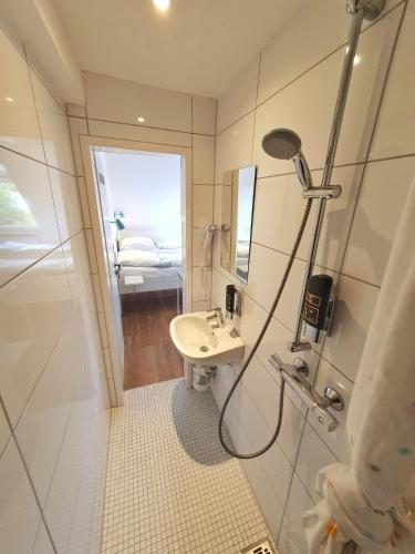 Ένα μπάνιο στο Aparthotel Jonas