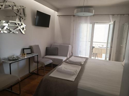 Postel nebo postele na pokoji v ubytování apartment Golden sunrise - 4 ul.petra svacica11