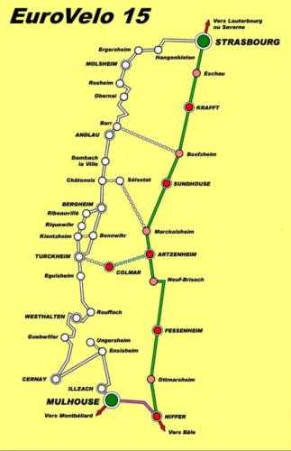 a map of the europe metro line at Près colmar 6 in Wolfgantzen