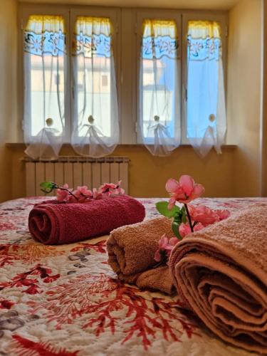 Кровать или кровати в номере Bebo house Fiumicino