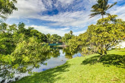 a view of a river with trees and grass at Sunrise Family Oasis Pool Lake Canal Views in Sunrise