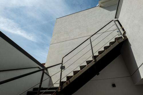 a staircase on the side of a building at Il Castelluccio Scafati in Scafati