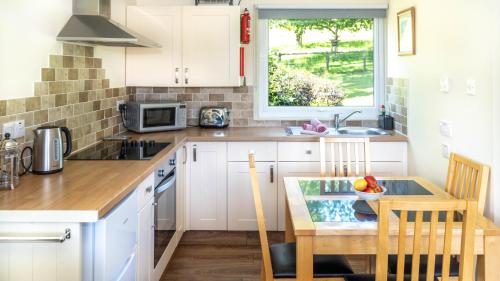 Kuchyň nebo kuchyňský kout v ubytování Ta Mill Cottages & Lodges - Meadowview Chalet 1