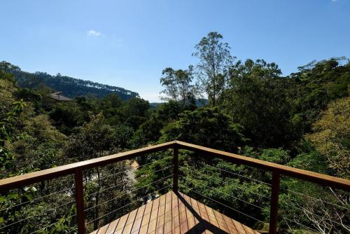 Landskap semula jadi dekat dengan chalet