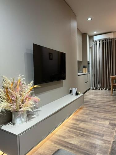 TV a/nebo společenská místnost v ubytování Perla Home
